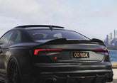 Audi RS5 S5 A5 B9 / B9.5 2017-ON with Aftermarket Parts - Rear Lip Spoiler Pre-preg Carbon Fiber from Karbel Carbon